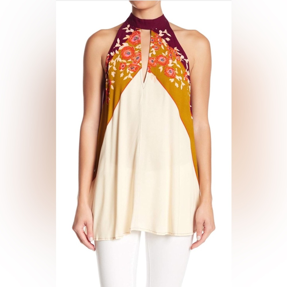Free People | Beat of My‎ Heart Tunic | Medium | Boho Halter Top
